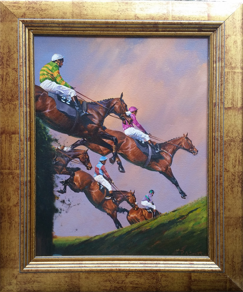 FULL FLIGHT - The Open Ditch Original Oil Painting by Peter Smith